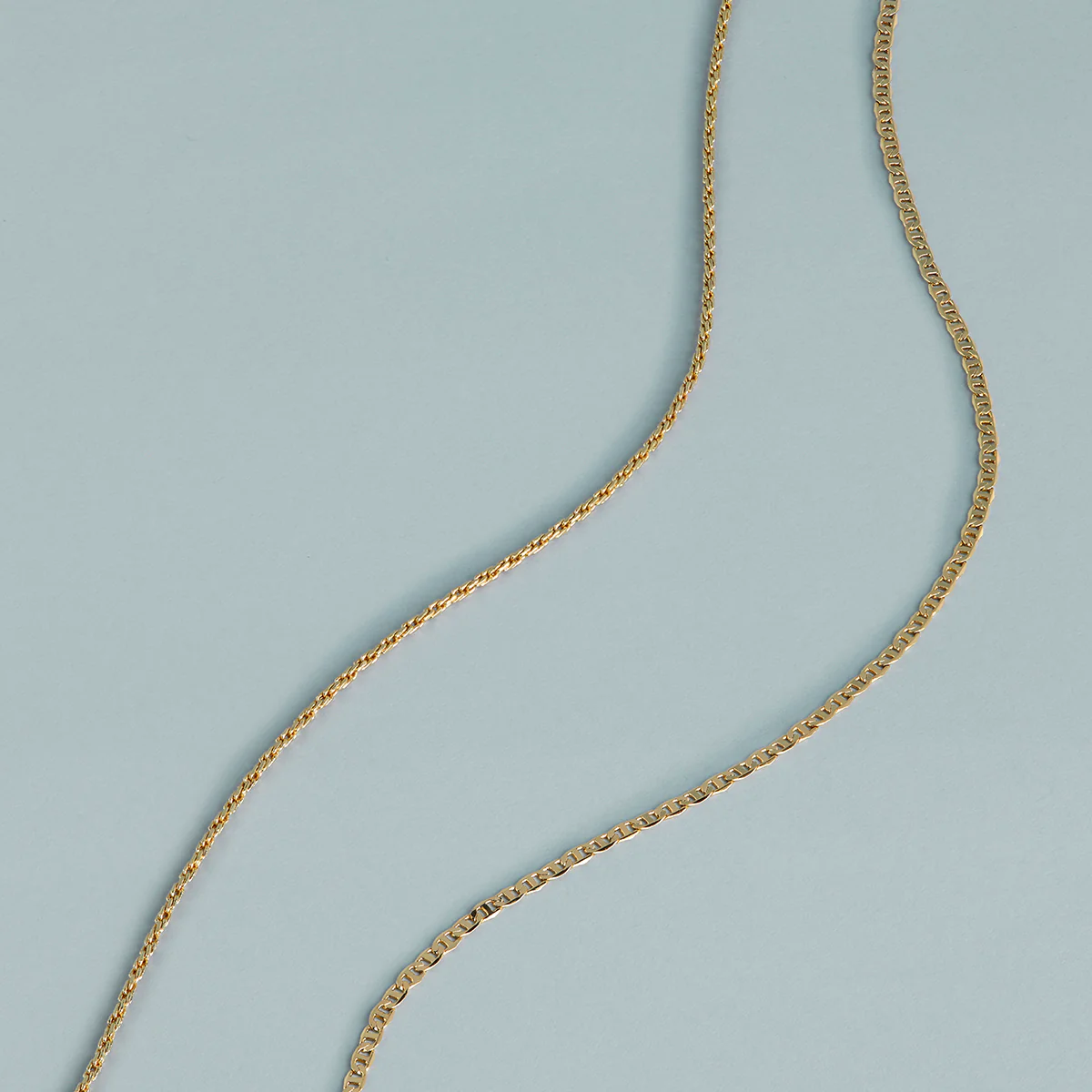 Illusion Double Chain Necklace in Gold - Image 7