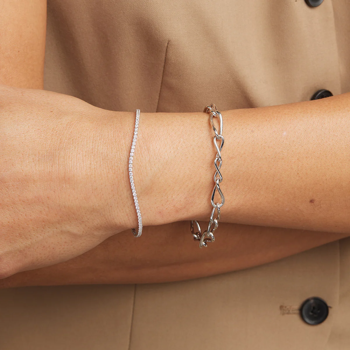 Infinite Chain Bracelet in Silver - Image 5