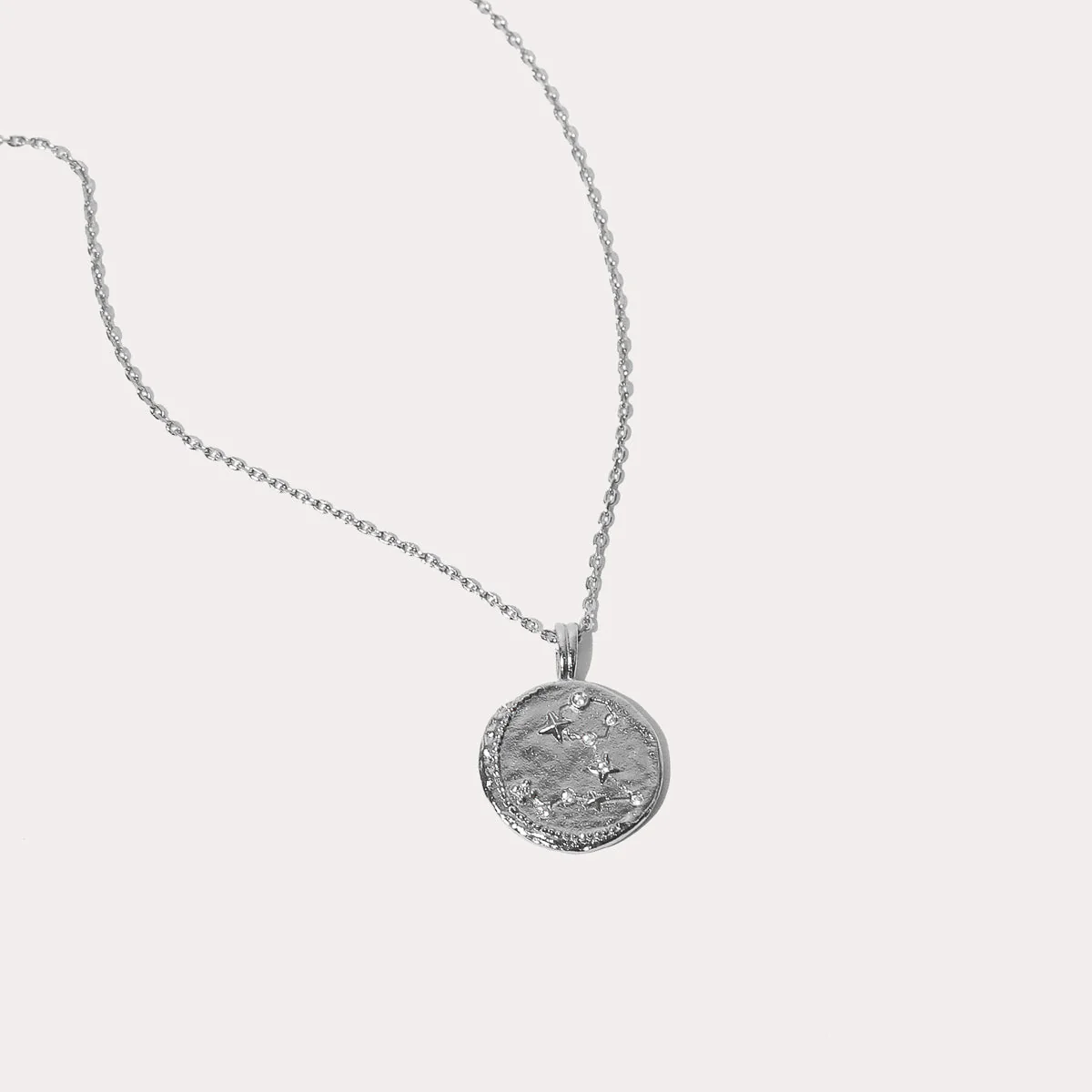Pisces Zodiac Pendant Necklace in Silver - Image 3
