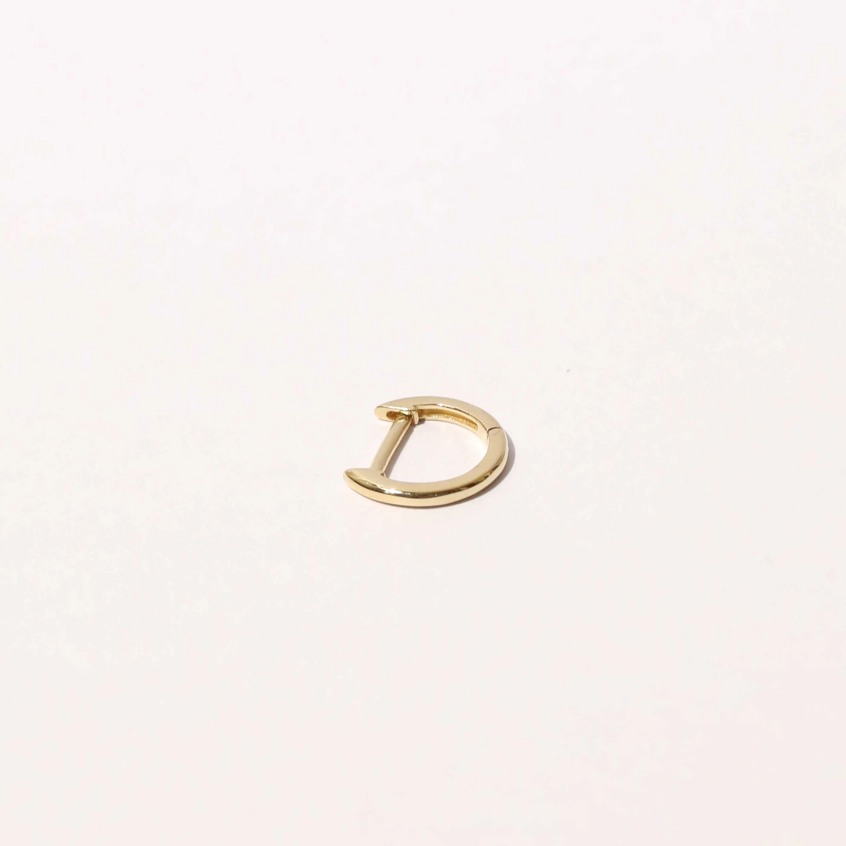 Simple Piercing Hoop in Solid Gold - Image 4
