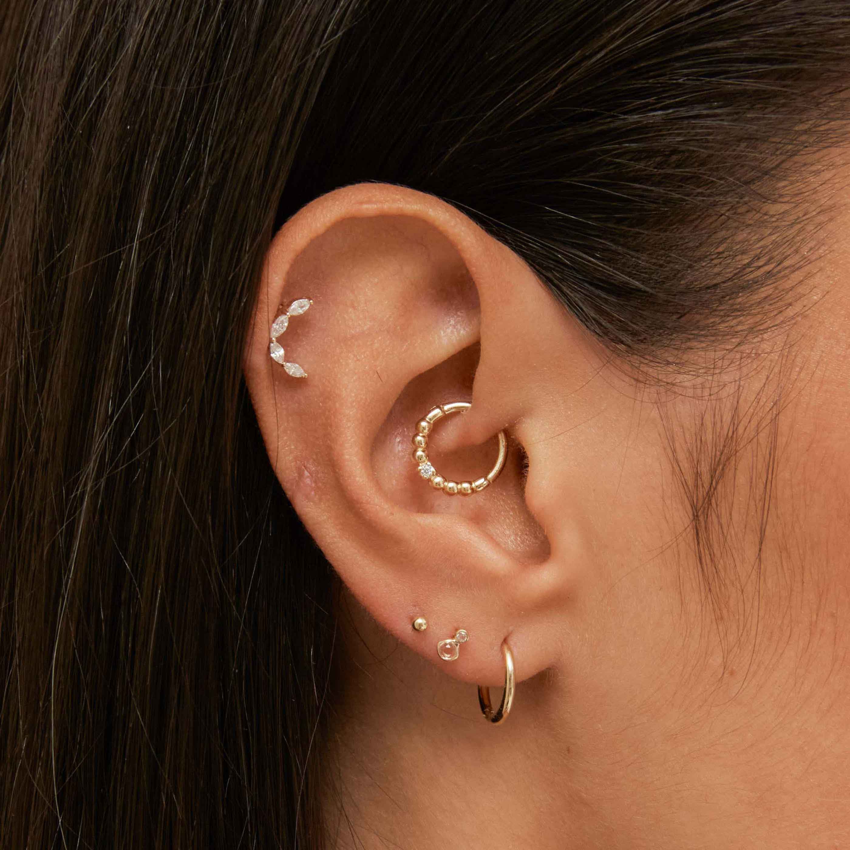 Simple Hoops in Solid Gold - Image 4