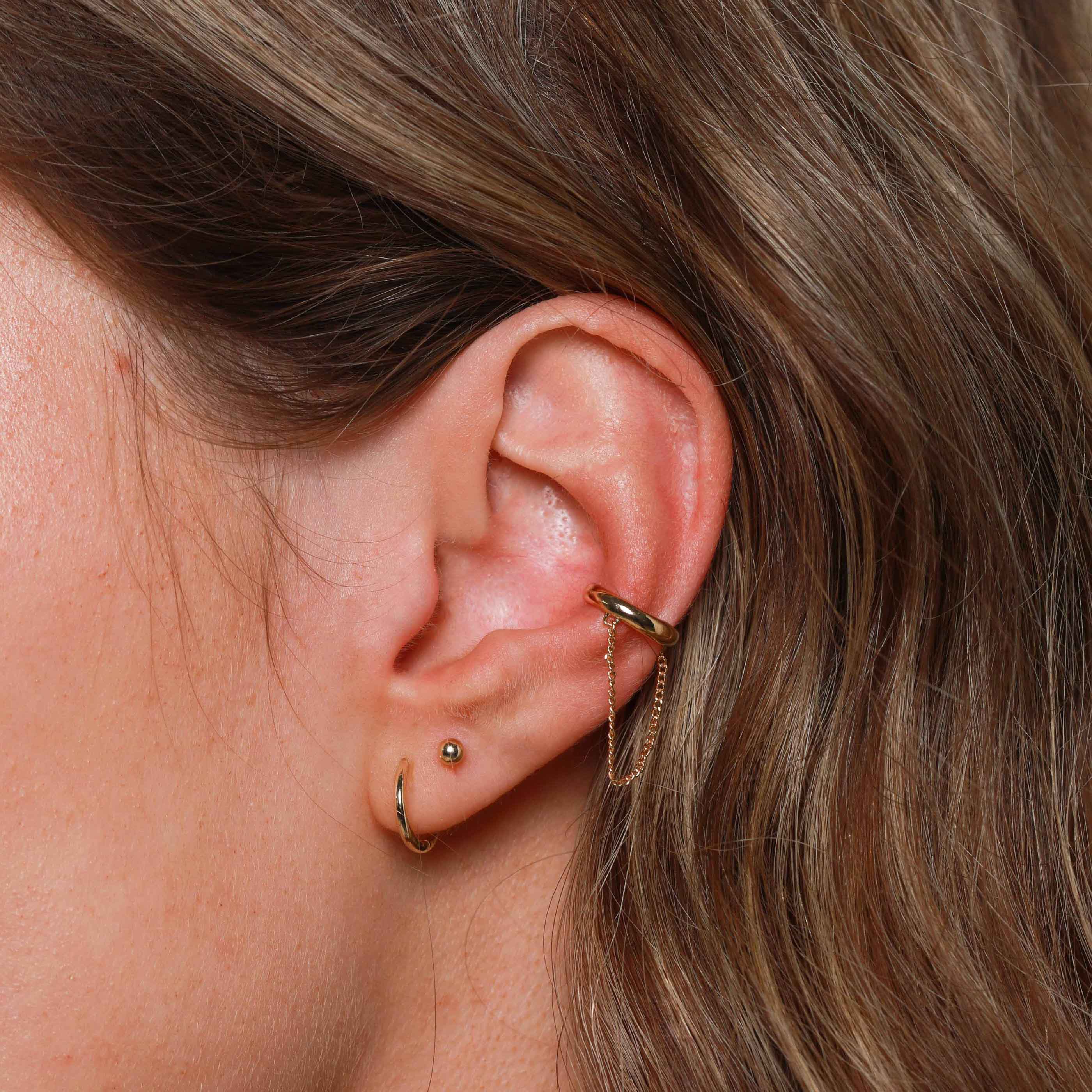 Simple Hoops in Solid Gold - Image 5