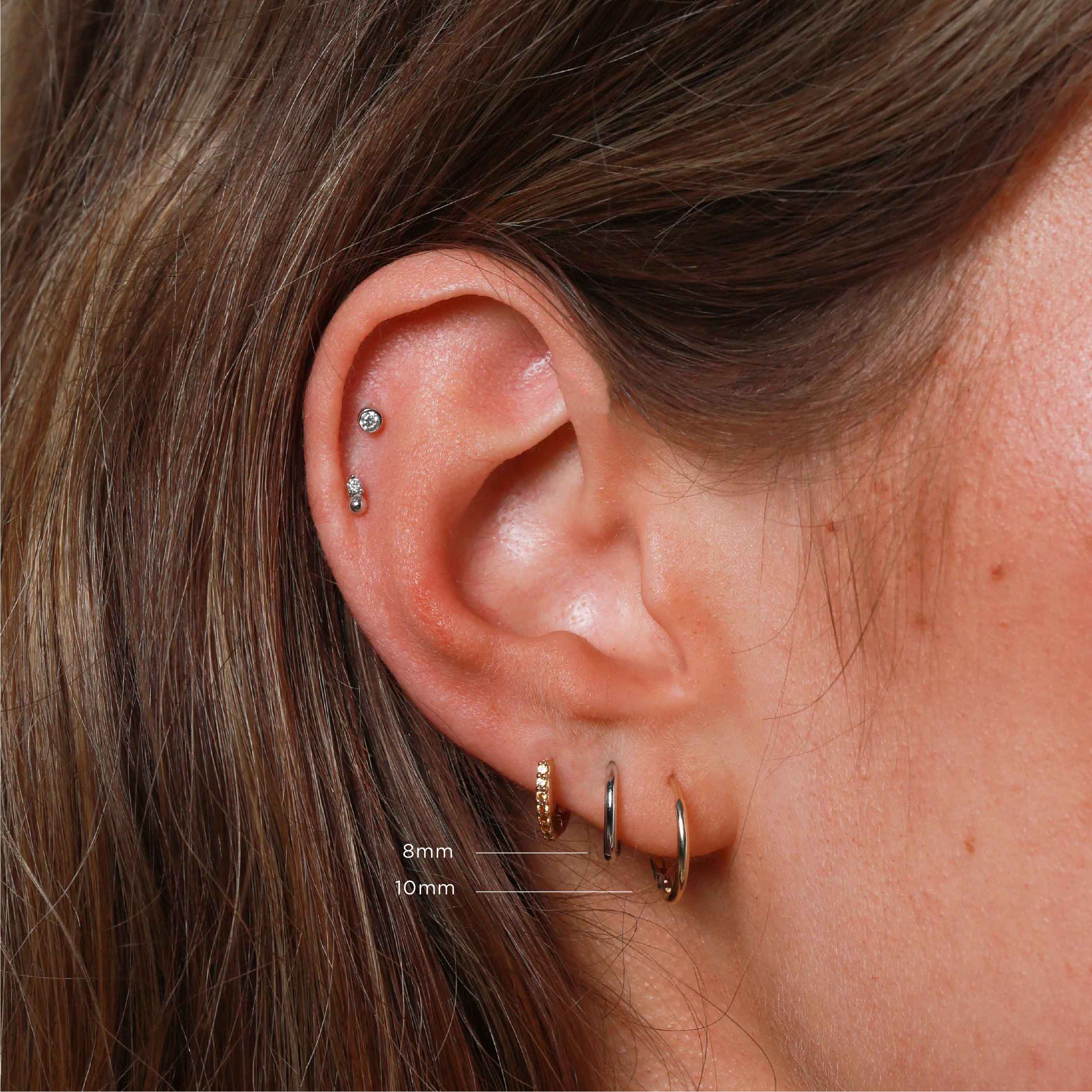 Simple Hoops in Solid Gold - Image 6